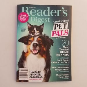 Reader's Digest October 2021 dog cat Pet Pals How to be funnier Tub11